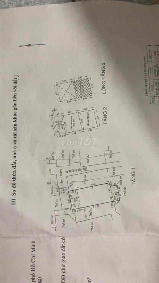 Bán nhà Tăng Bạt Hổ quận Bình Thạnh gần bệnh viện Ung Bứu , trường DH