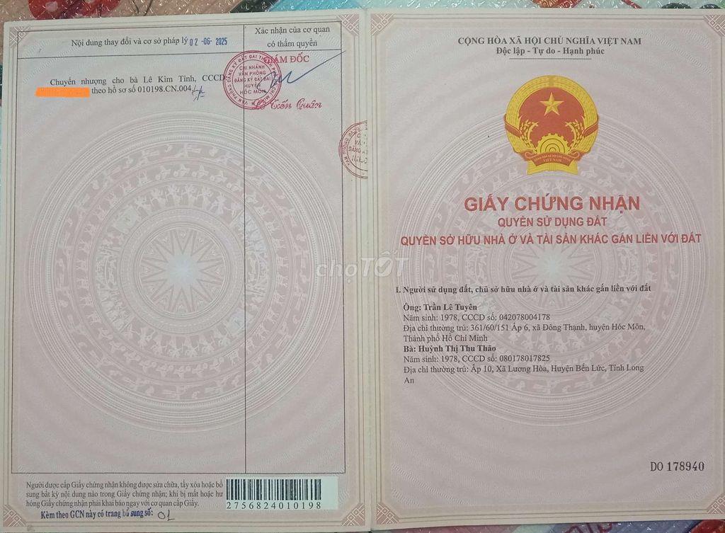Nhà 1 lửng 6x20 Đông thạnh hóc môn diện tích rộng .