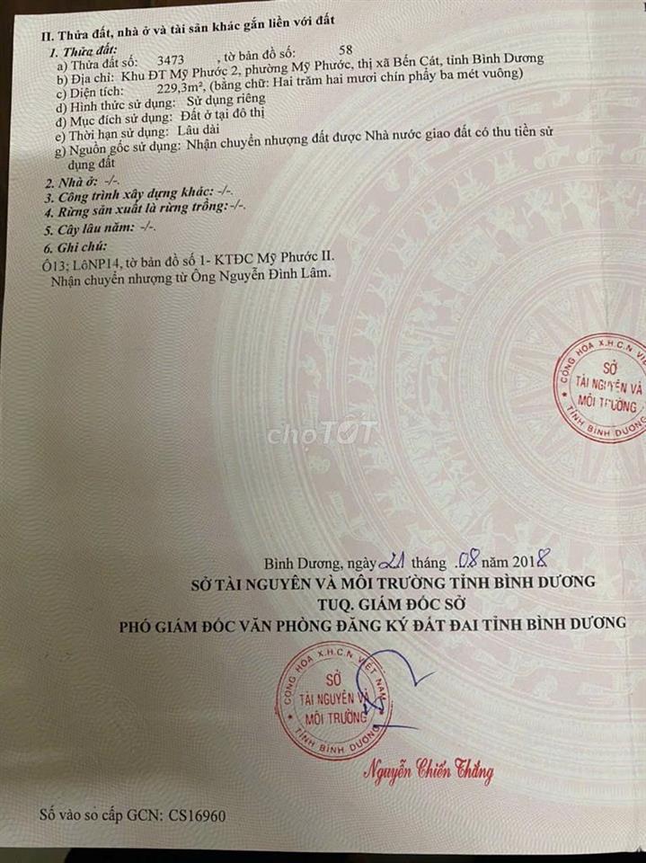 BÁN NHÀ TRỌ ĐÔI BẾN CÁT MỸ PHƯỚC 2