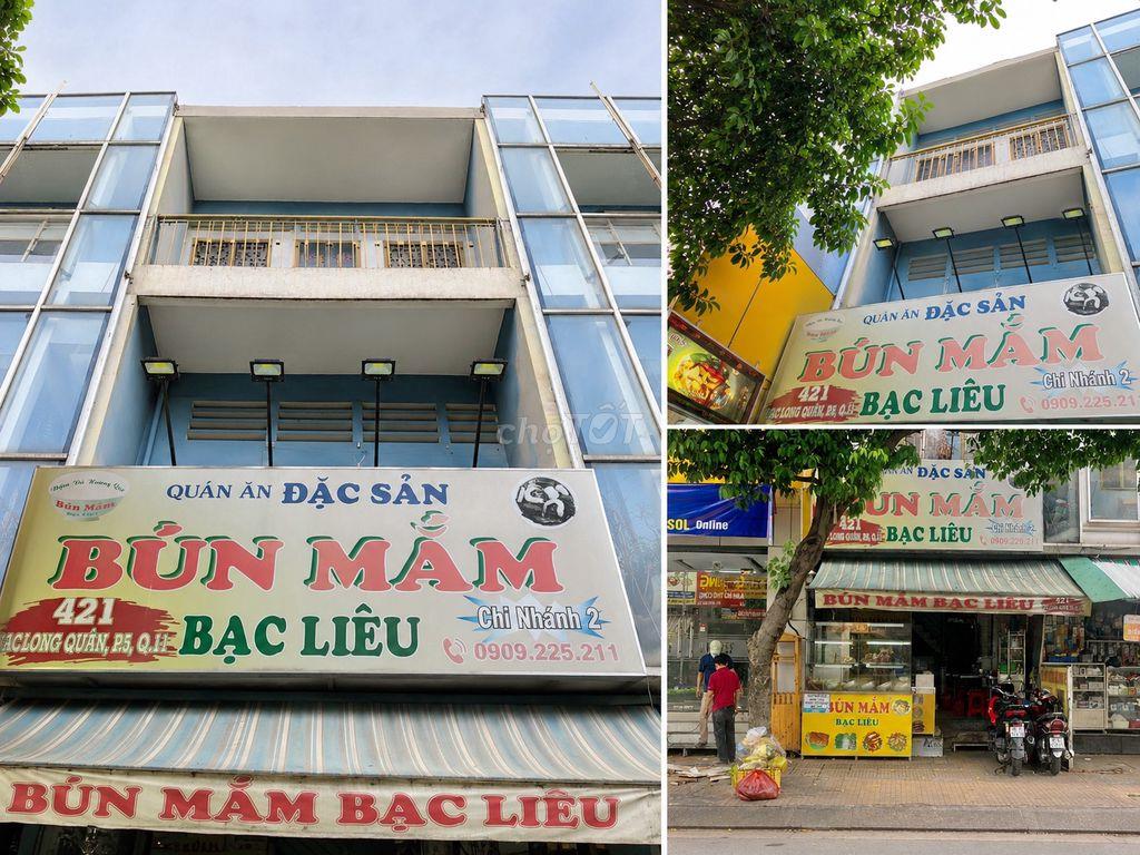 CHO THUÊ NHÀ MẶT TIỀN – 421 LẠC LONG QUÂN, P. HÒA BÌNH, TPHCM
