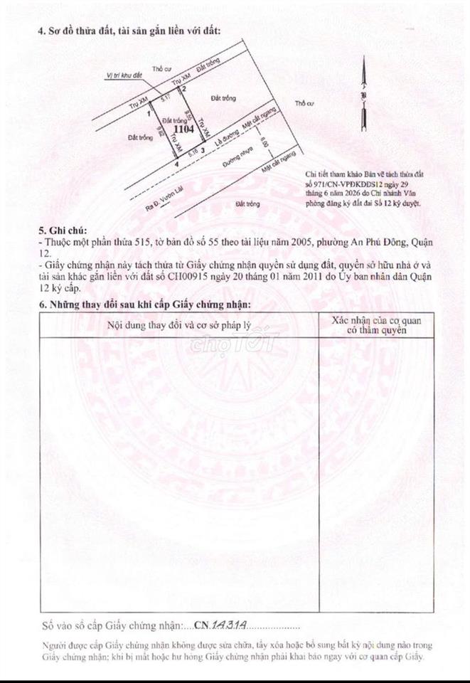 Bán đất phân lô hẻm vườn lài 