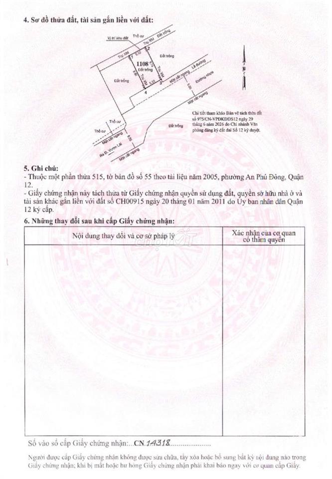 Bán đất phân lô hẻm vườn lài 