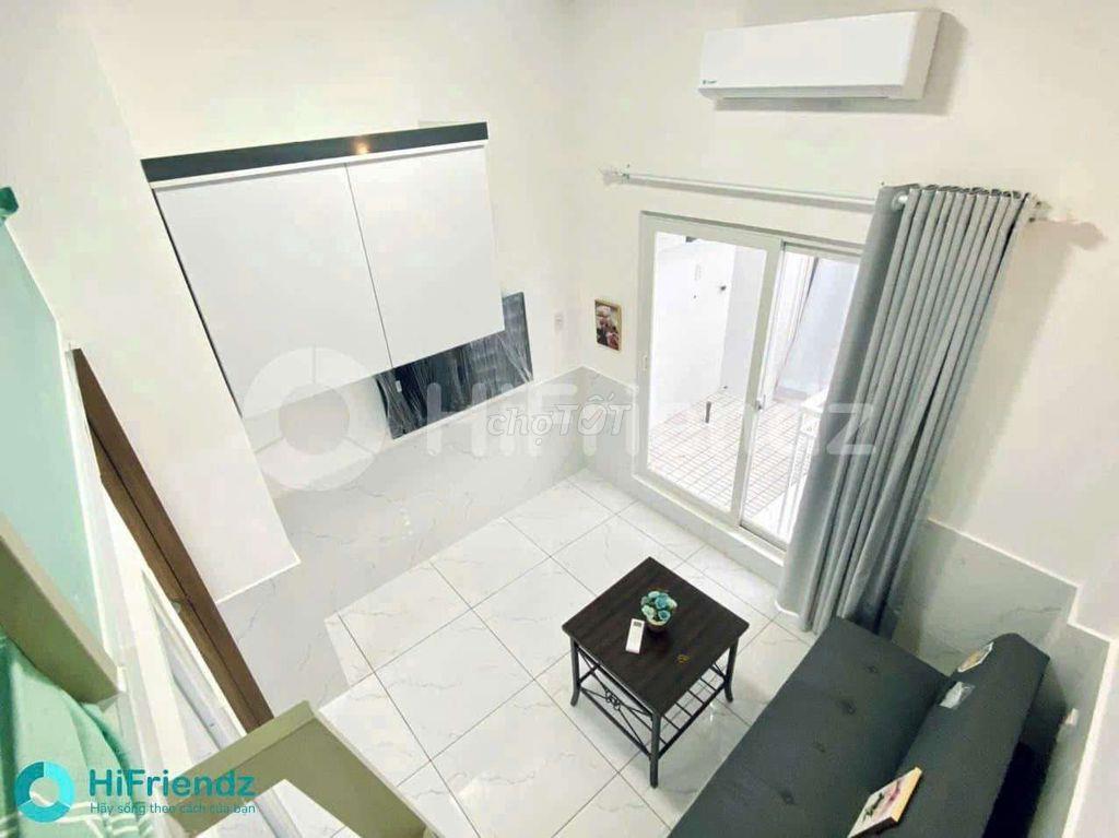 Phòng trọ cóc gác đầy đủ nội thất cửa sổ trời thoáng mát