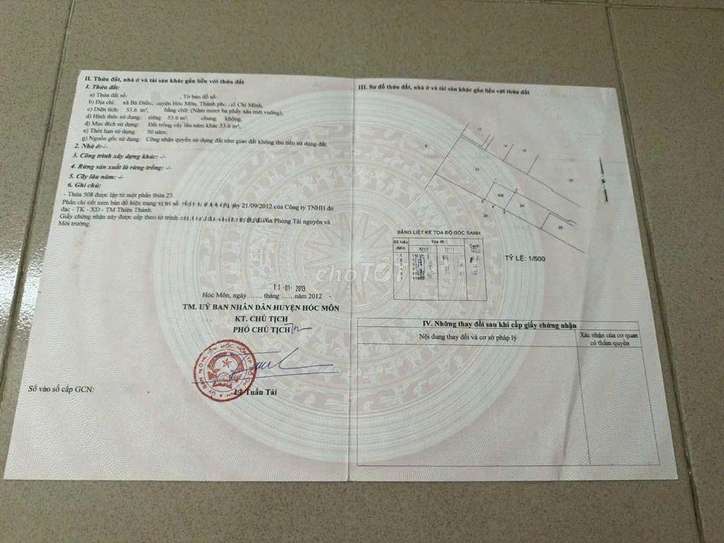 BÁN 611M2 THỔ CƯ MẶT TIỀN ĐƯỜNG PHAN VĂN ĐỐI - HCM