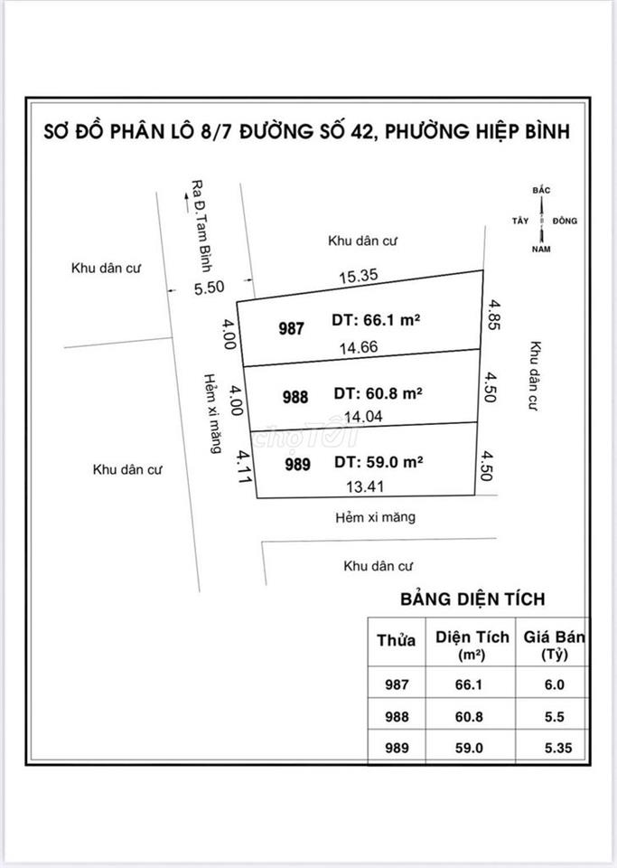 HÀNG MỚI 3 LÔ FO - SÁT MẶT TIỀN ĐƯỜNG TAM BÌNH