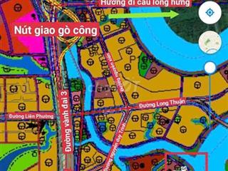 Đất góc 2 mặt tiền đảo kim cương long thuận vô 50 m đường to thoáng
