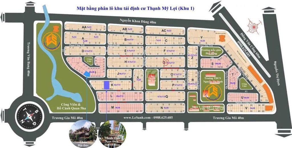CHÍNH CHỦ BÁN LÔ ĐẤT ĐẸP –  THẠNH MỸ LỢI, SỔ HỒNG RIÊNG, GIÁ TỐT