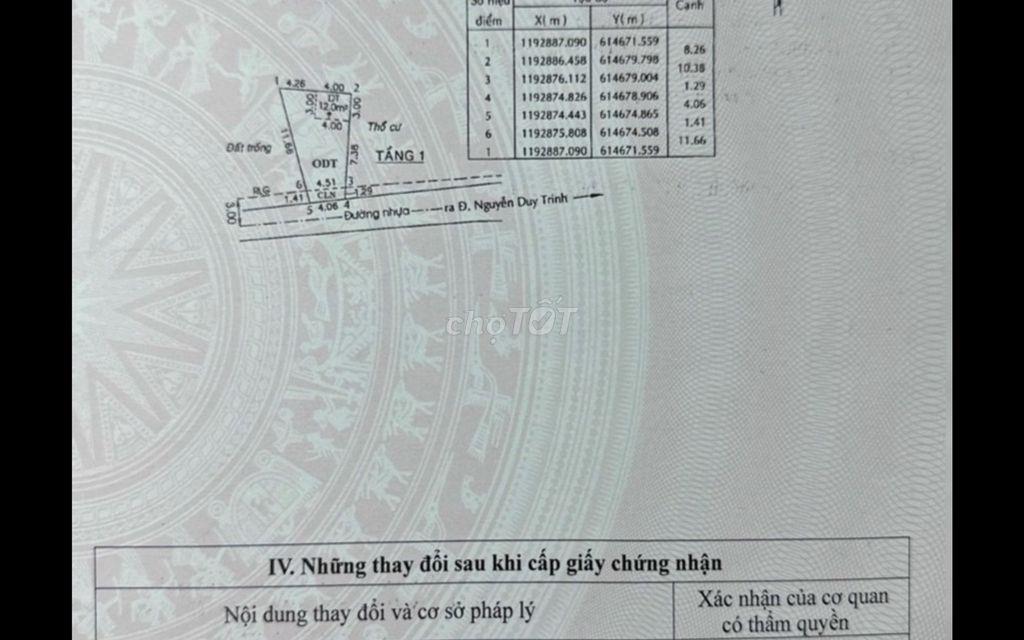 Đất chính chủ xây dựng tự do