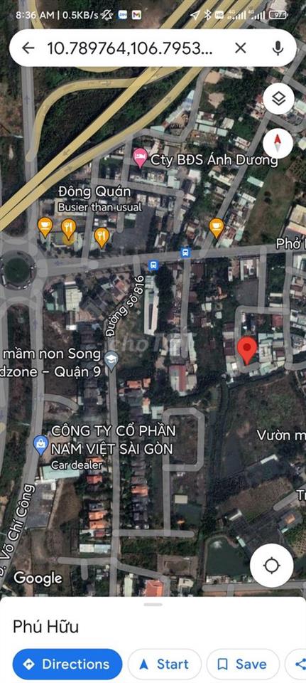 Đất Phú Hữu 2 mặt tiền hẻm ô tô 7 chỗ