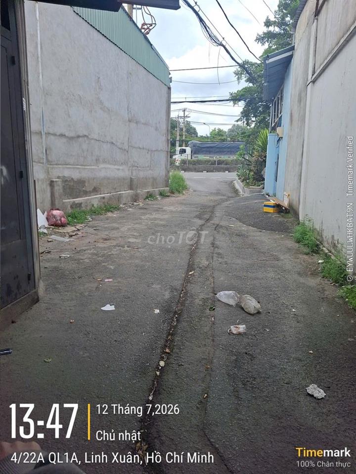 Bán đất hẻm có nhà nát 169.5m2 giá TL Quốc Lộ 1A, Linh Trung, Thủ Đức