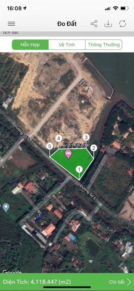 lô đất vườn giáp sông 4.650m2 đường 5, P. Long Phước HCM Giá 17 tr/m2