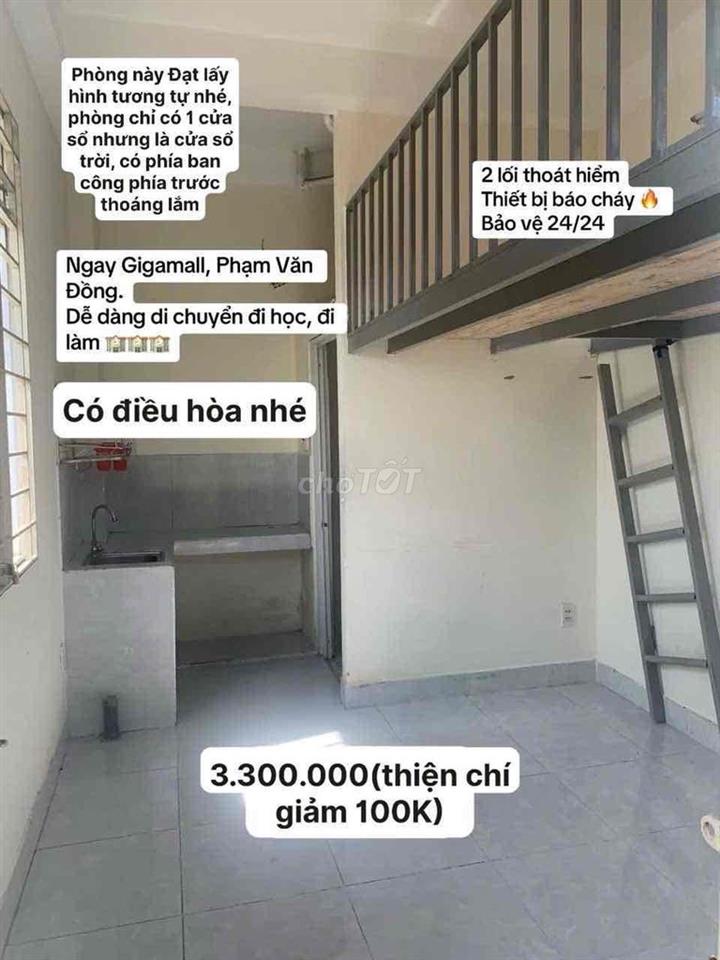 phòng trọ gần gigamall phạm văn đồng