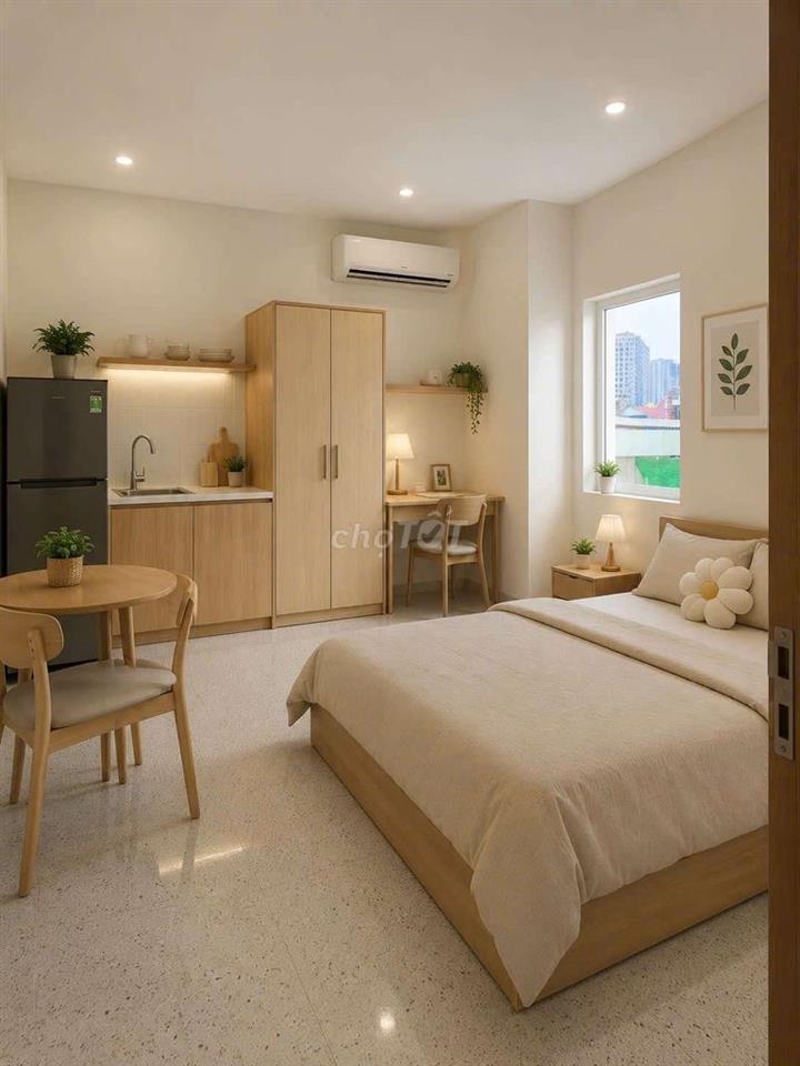 cho thuê phòng ban công  studio full nội thất