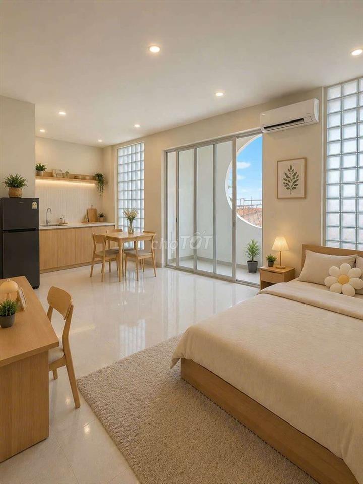 cho thuê phòng ban công  studio full nội thất