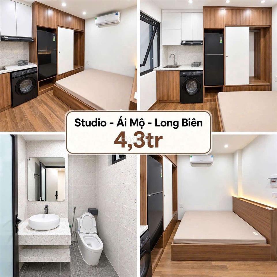 Căn hộ Studio Ái Mộ- Bồ Đề- Long Biên 4tr3- 9tr