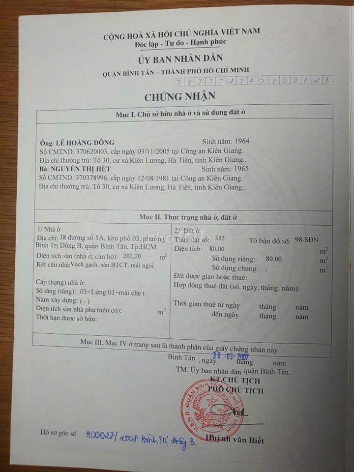 🏠 Bán nhà đẹp  khu Tên Lửa DT 80m², sàn 202m², Đường 8m, sổ hồng riêng