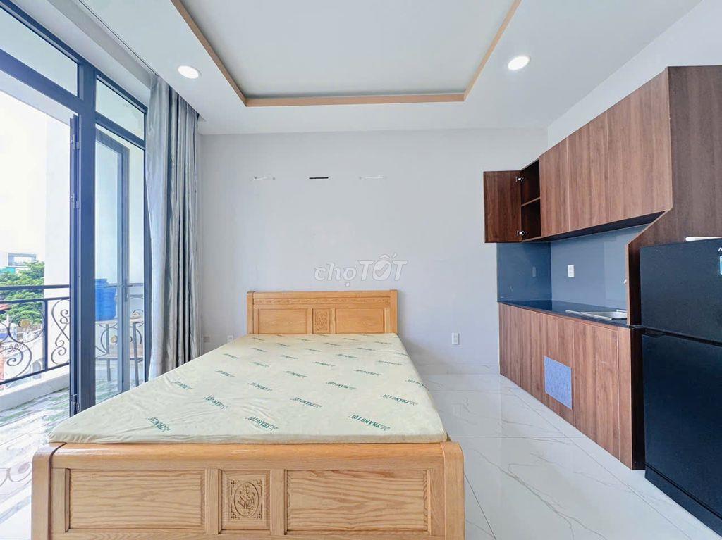 Cho thuê Studio-ban công, Nguyễn Văn Đậu-BT, FULL NT, gần VLU IUH