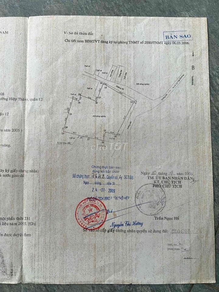 BÁN NHÀ ĐẤT QUẬN 12 3 TỶ