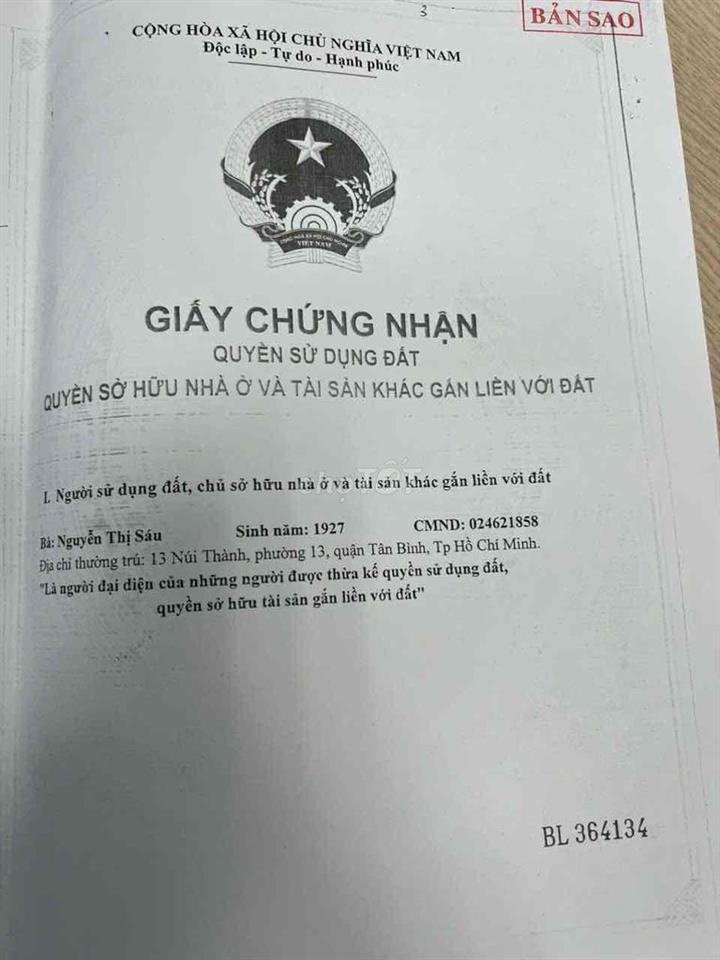Bán nhà gần Metro số 2