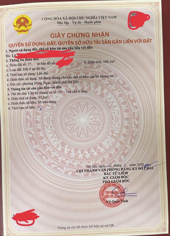 Chính chủ bán nhà chung cư Thụy Phương