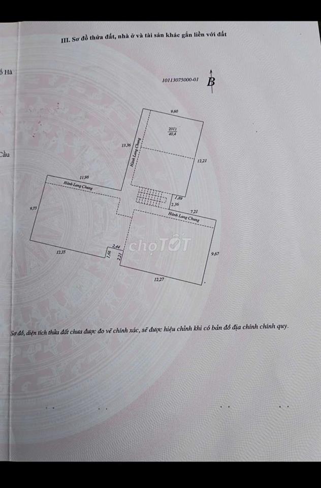CHÍNH CHỦ CẦN BÁN NHÀ KHU TẬP THỂ B13