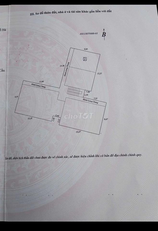 CHÍNH CHỦ CẦN BÁN NHÀ KHU TẬP THỂ B13