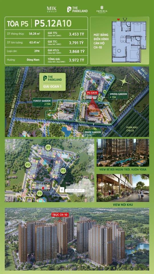 Cần tiền em cắt lỗ suất mua căn 2 ngủ 2 vệ sinh Ocean park 2
