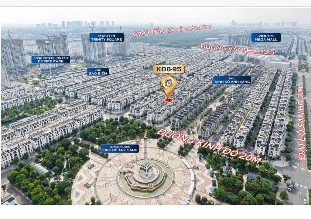 Nhỉnh 14 tỷ Shophouse 108m2 tại phân khu Kinh Đô gần quảng trường