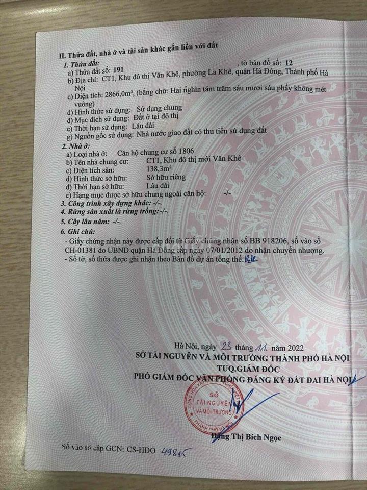Do nhu cầu chuyển nhà xuống liền kề! Cần muốn bán căn đang ở!