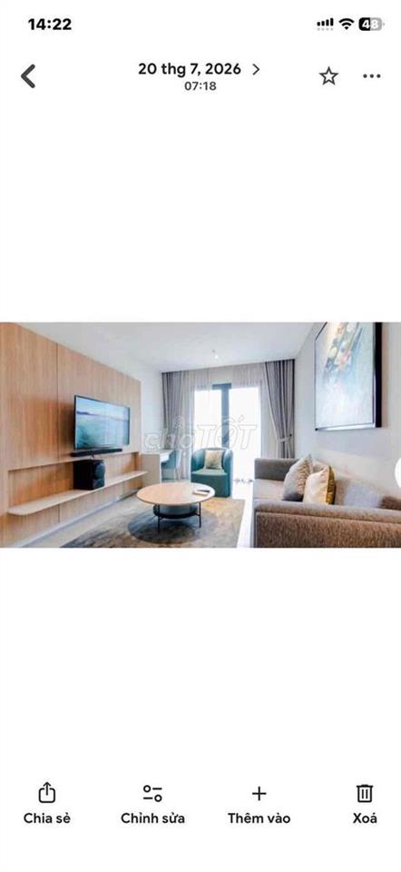 Căn hộ đẳng cấp châu Âu đầy đủ tiện nghi