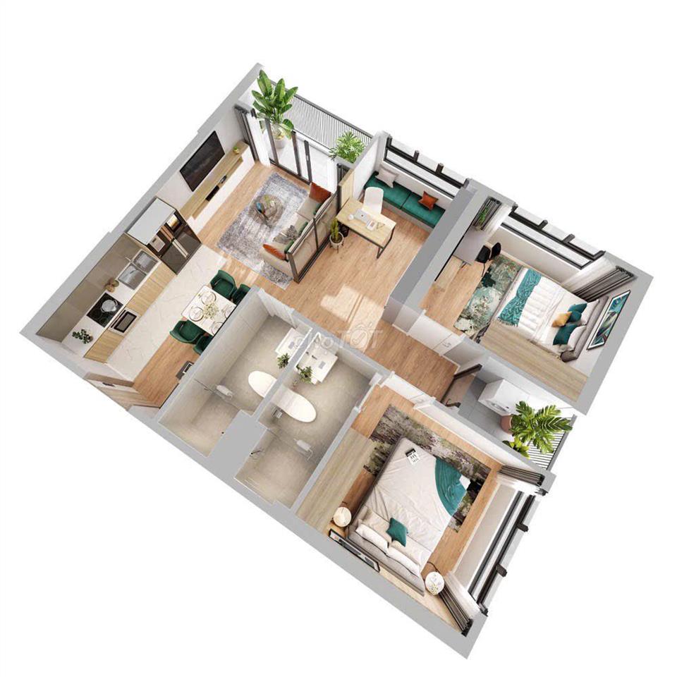 Cho thuê nhà 2PN+2VS+ khoảng trống+căn góc