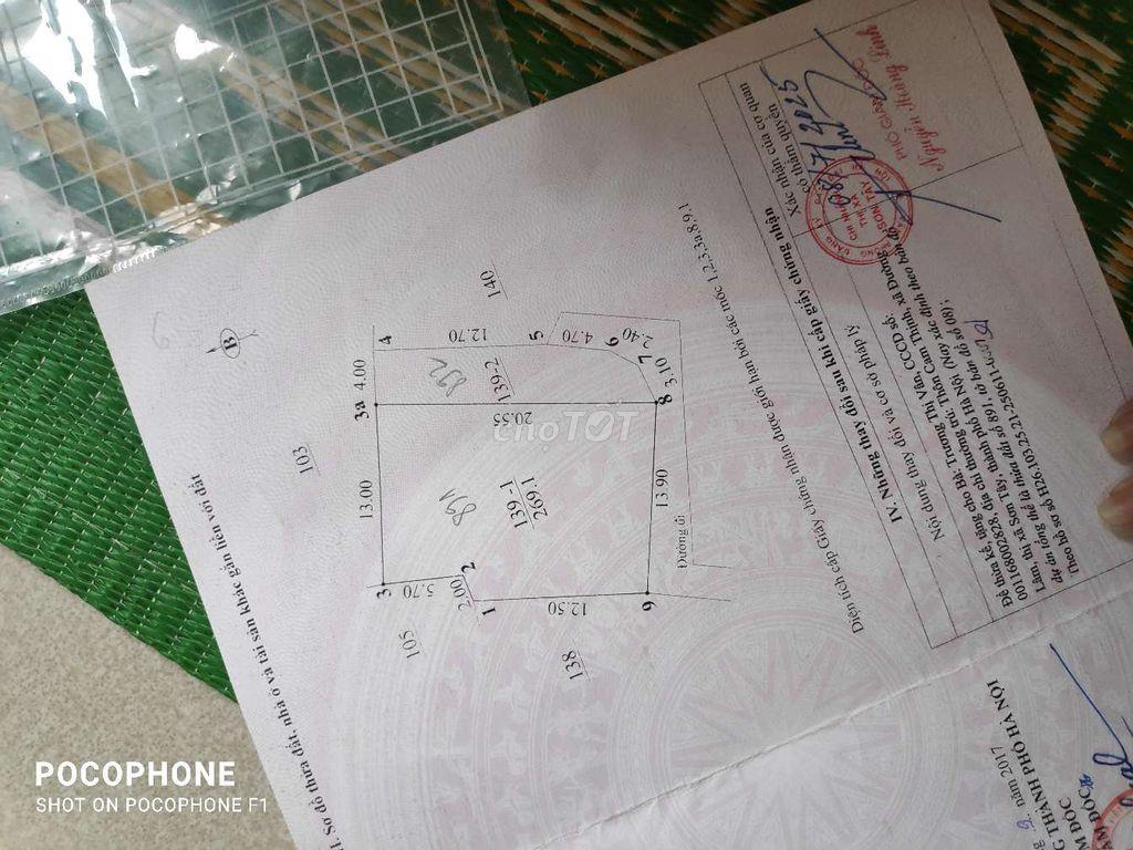 cần bán gấp đất Sơn Tây