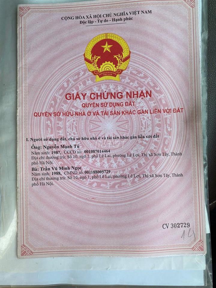 BÁN GẤP ĐẤT TRUNG TÂM THỊ XÃ SƠN TÂY – CẮT LỖ 200 TRIỆU