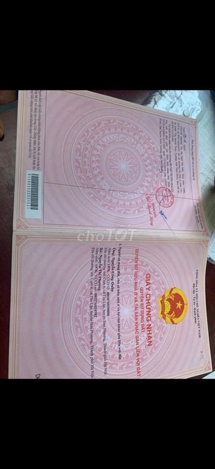 Cần tiền bán gấp 61m2 Full thổ cư tại Tân Xã giáp FPT