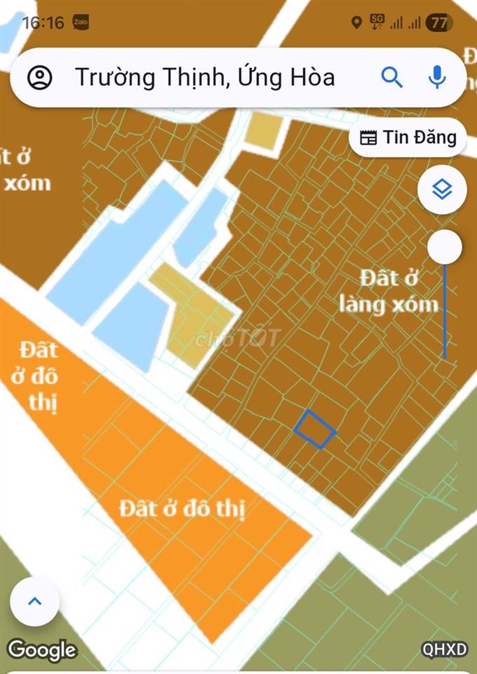Mình cần bán mảnh đất 128m, mt 5m tại xã Ứng Thiên