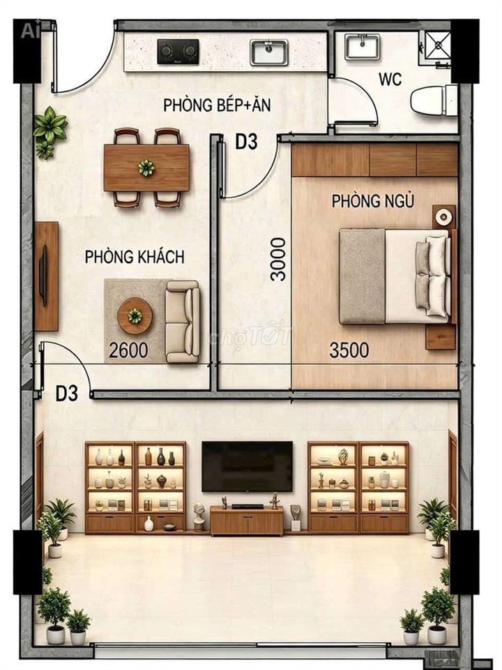 Bán căn tầng 1 vừa ở vừa thuận tiện kinh doanh buôn bán