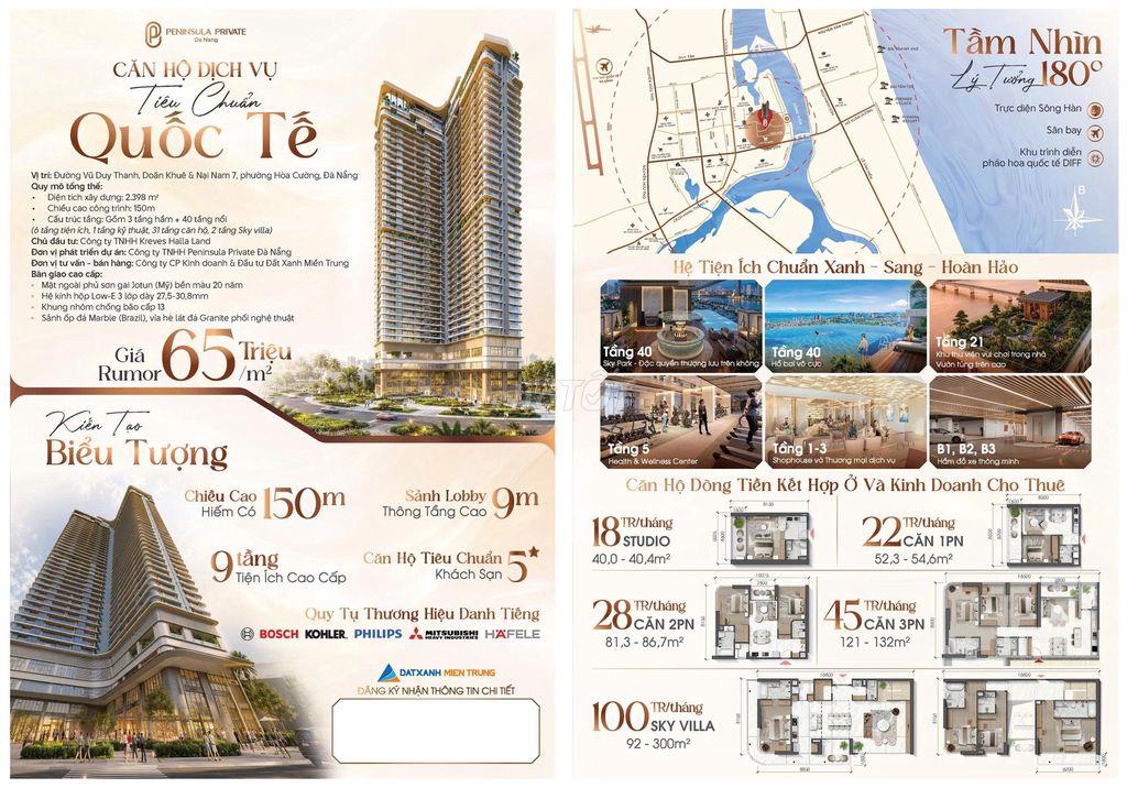CHỈ 2,1 TỶ SỞ HỮU CĂN HỘ CAO CẤP 40 TẦNG Ở HẢI CHÂU - VIEW ĐN DOWNTOWN