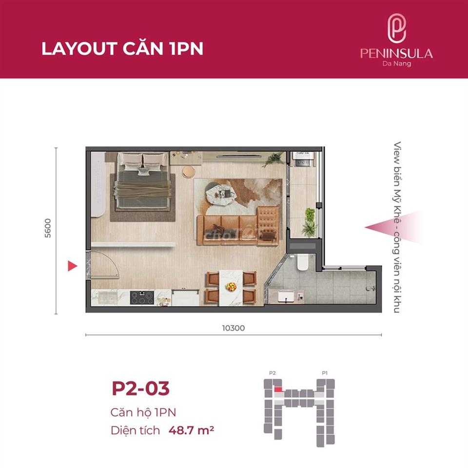 CÓ THẬT KHÔNG! CHỈ CẦN 2,5 TỶ SỞ HỮU NGAY CĂN HỘ CAO CẤP 50M2 SÔNG HÀN