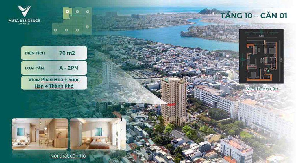 Cần nhượng căn góc 2PN 76 ngay trung tâm Hải Châu đã gồm các phí