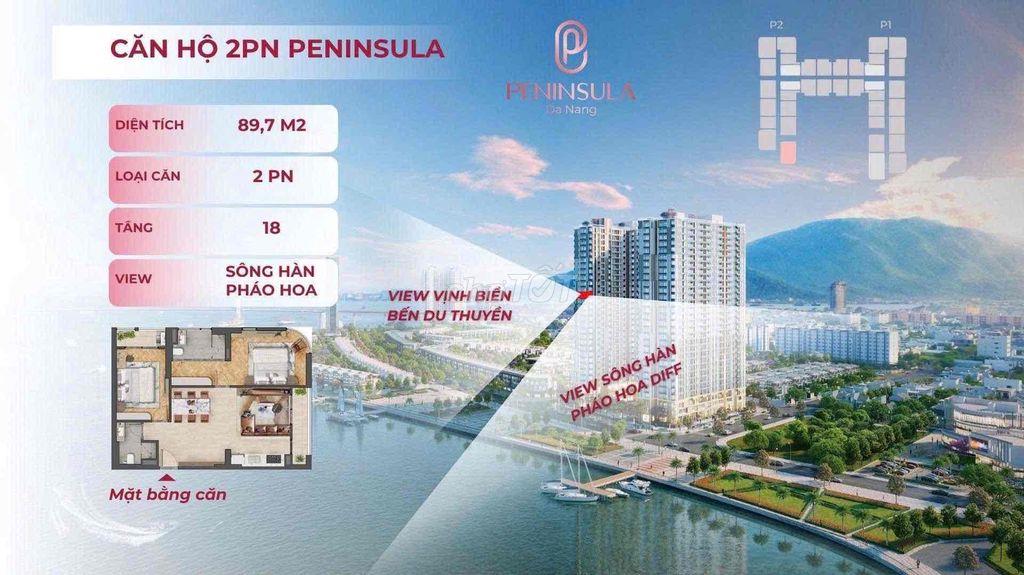 Căn góc 2PN 90,3m2 tầm view cực đẹp, thoáng mát quanh năm