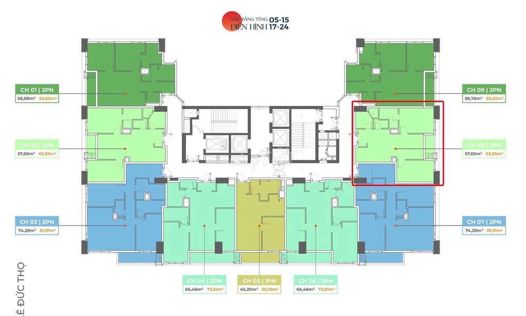 Căn hộ Sơn Trà 2PN view Bán Đảo - Chùa Linh Ứng - Ngân hàng hỗ trợ 70%