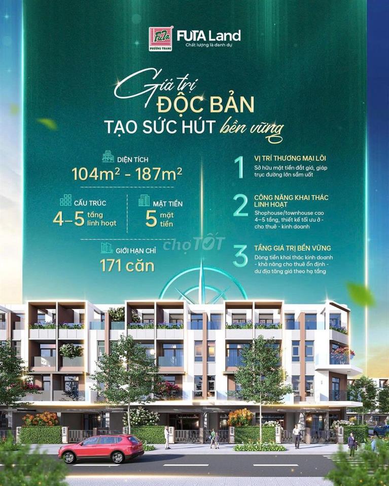 Nhà phố Liên Chiểu - FUTA KIM PHÁT - Hỗ trợ vay 70% - Sổ hồng lâu dài
