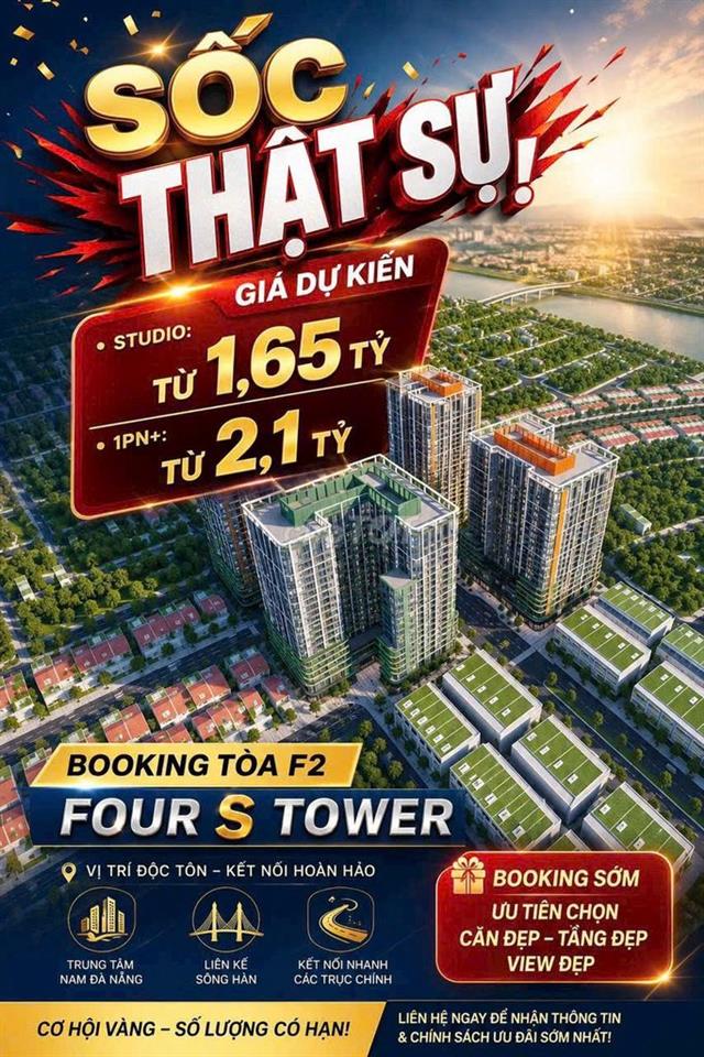 Four S Tower booking tòa F2 | Đón đầu tăng trưởng mới phía Nam Đà Nẵng