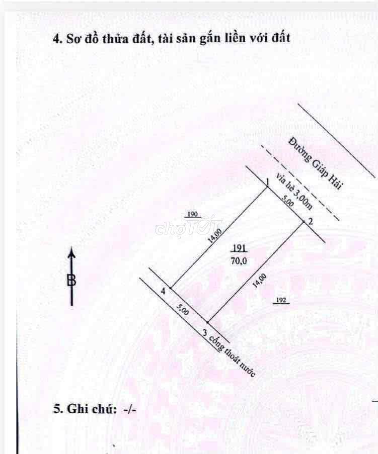 Đất Mặc Tiền Giáp Hải Đuòng 5m5 Khu Dân Trí Cao Sơn Trà Đà Nẵng  Diện