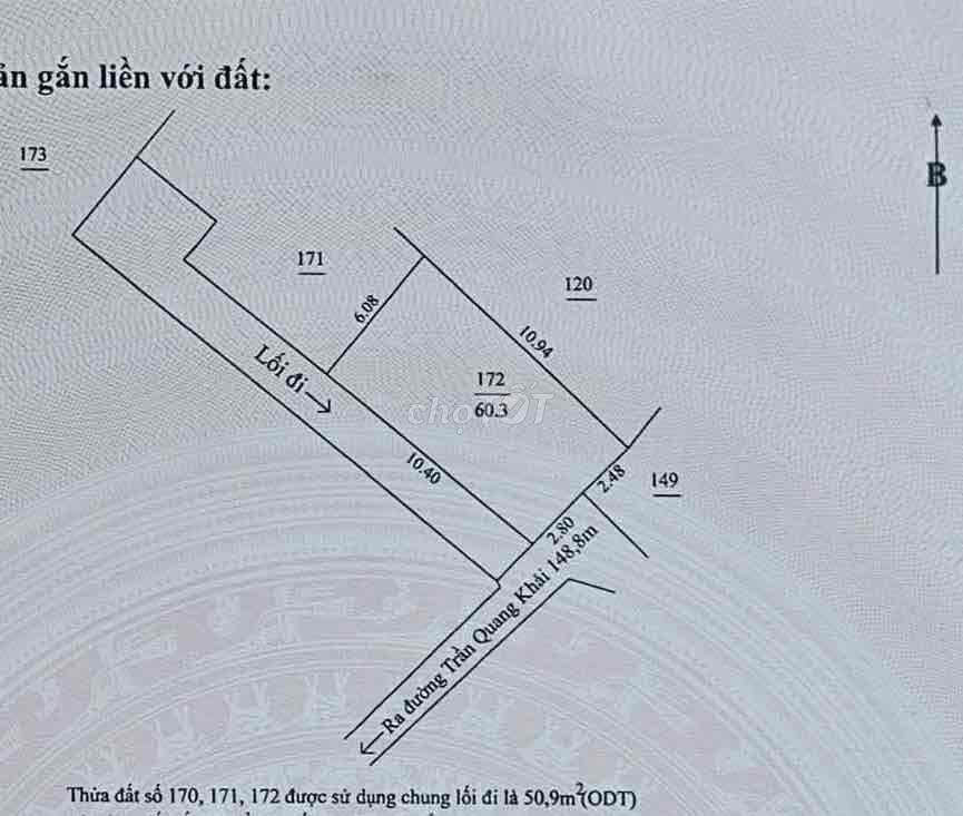 Đấy 2 Mặc Kiệt 2m3 Trần Quang Khải  Sơn Trà Đà Nẵng  Diện Tích : 60m