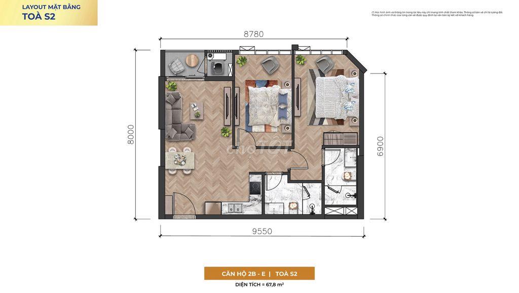 CẦN CẮT LỖ CĂN 2PN TÒA S2A HƯỚNG SÔNG SIÊU RẺ SUN SYMPHONY RESIDENCE