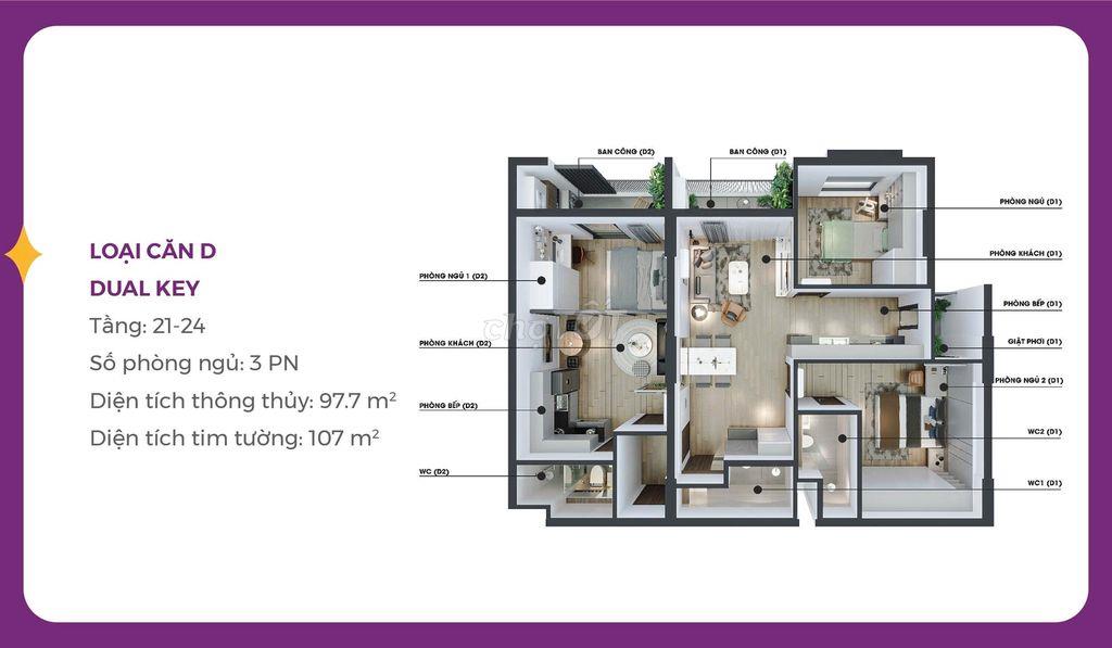 MIA CENTER POINT – 3PN 97,7M² VIEW BIỂN | NHẬN NHÀ Ở NGAY