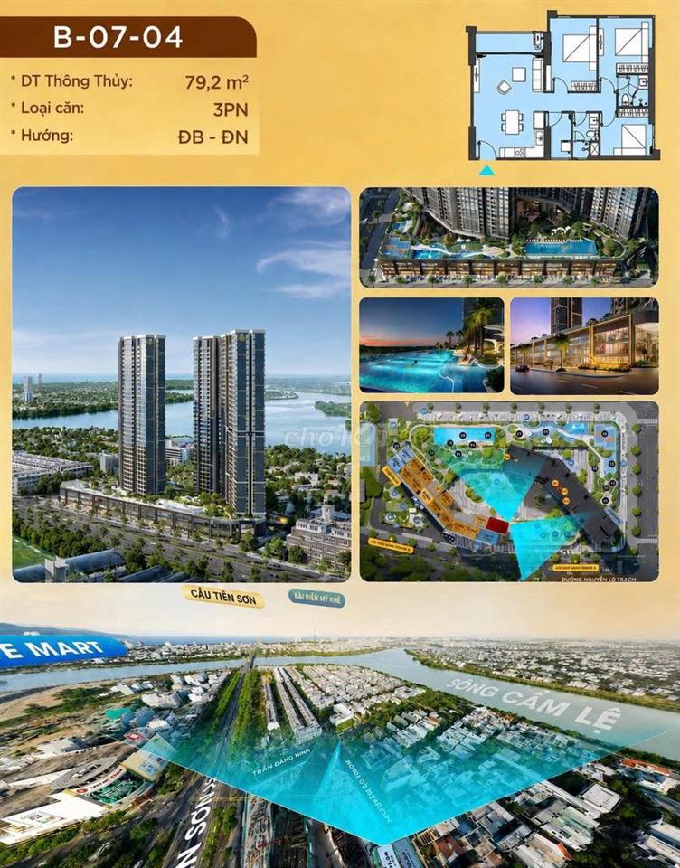 CĂN HỘ MASTERI RIVERA 3PN VIEW SÔNG FULL NỘI THẤT 