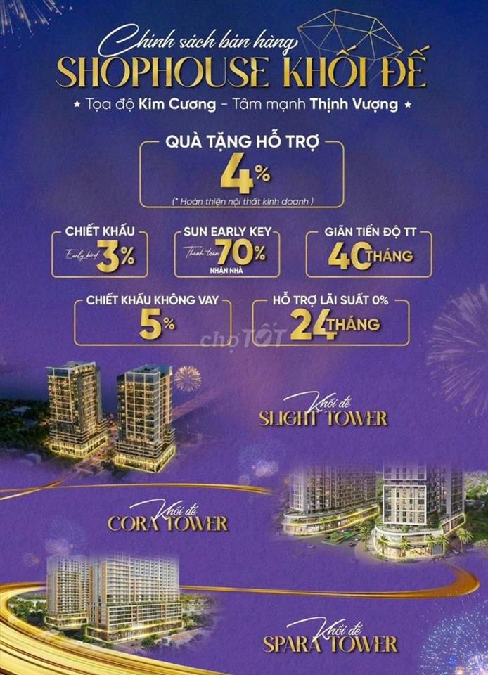 Shophouse khối đế Cora Tower chỉ từ 5 tỷ - hỗ trợ lãi suất 24 tháng