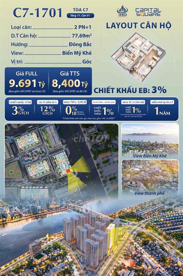 CĂN HỘ VỊ TRÍ HIẾM NGAY TRUNG TÂM ĐÀ NẴNG